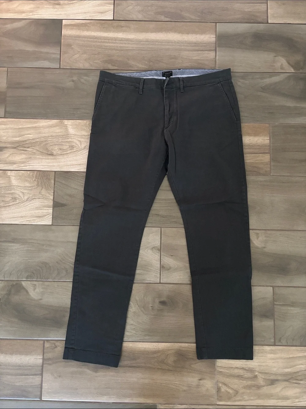 J. Crew Stretch Dark Charcoal Slim Chinos